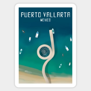 Los Muertos Pier Puerto Vallarta Mexico Sticker